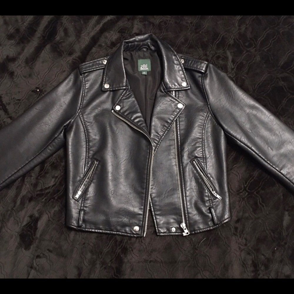 faux leather jacket